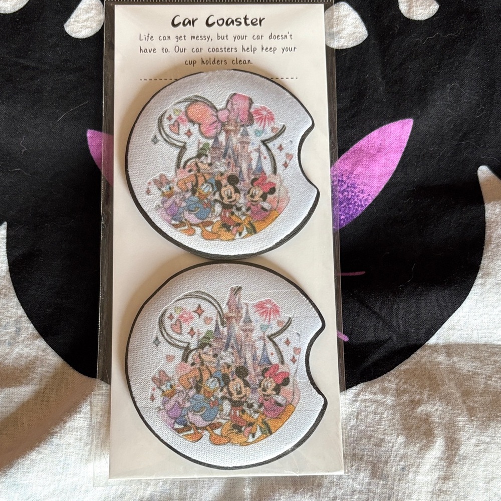 Disney Car Coaster Set with Mickey and Friends